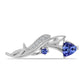 Broche de Plata con Tanzanita AAA