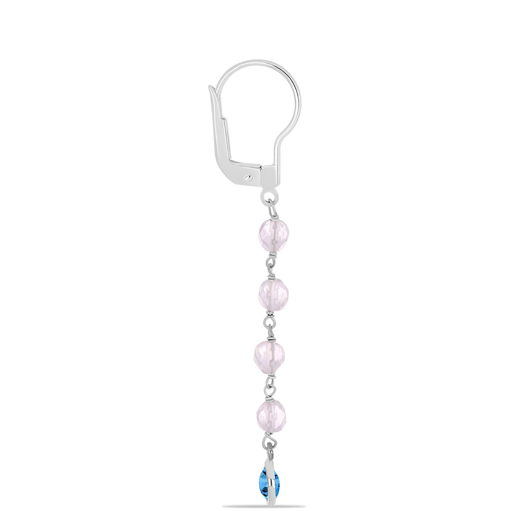 Pendientes de Plata con Topacio Azul Suizo