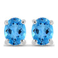 Pendientes de Plata con Topacio Azul Suizo