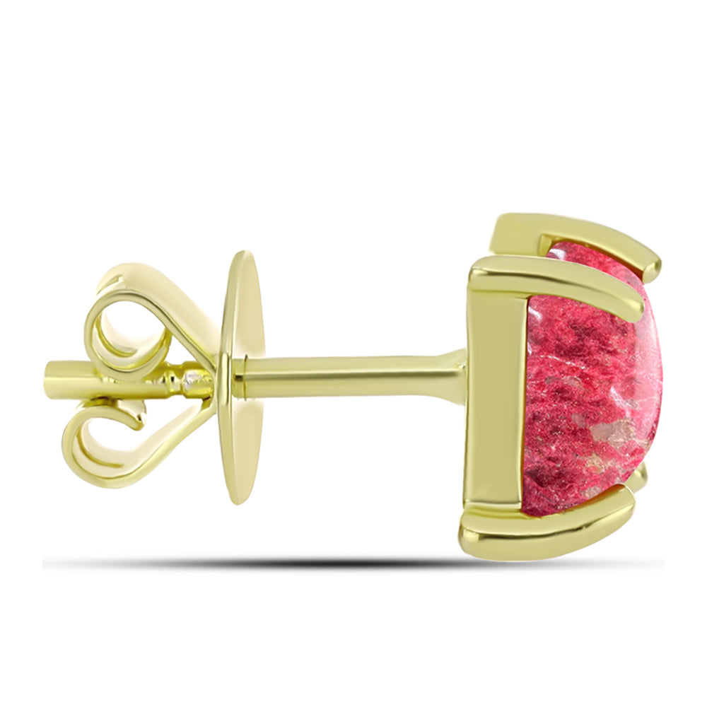 Pendientes de Plata Bañada en Oro con Thulita