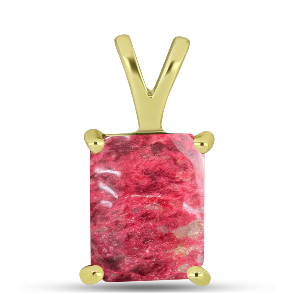 Colgante de Plata Bañada en Oro con Thulita 1 