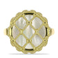 Anillo de Plata Bañada en Oro con Madreperla