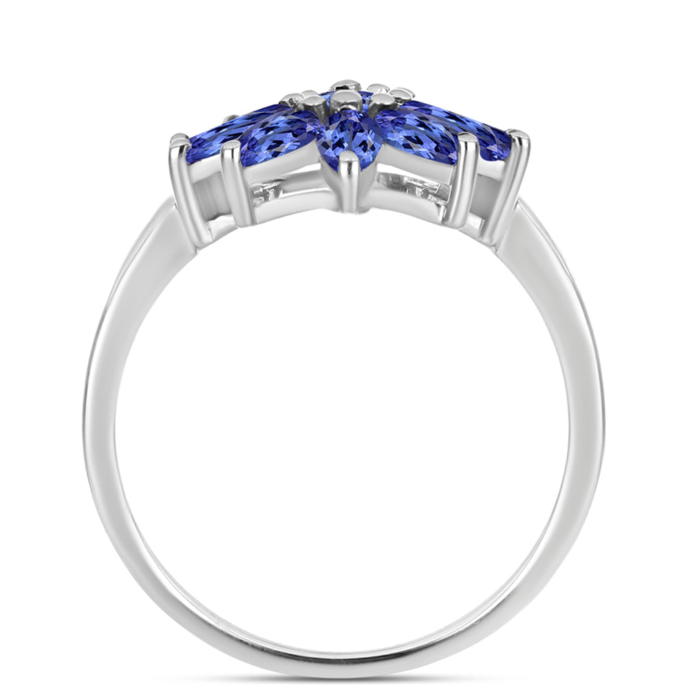 Anillo de Plata con Tanzanita AAA 2 