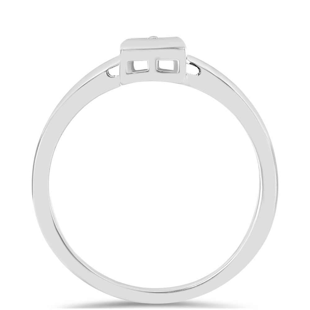 Anillo de Plata con Diamante blanco