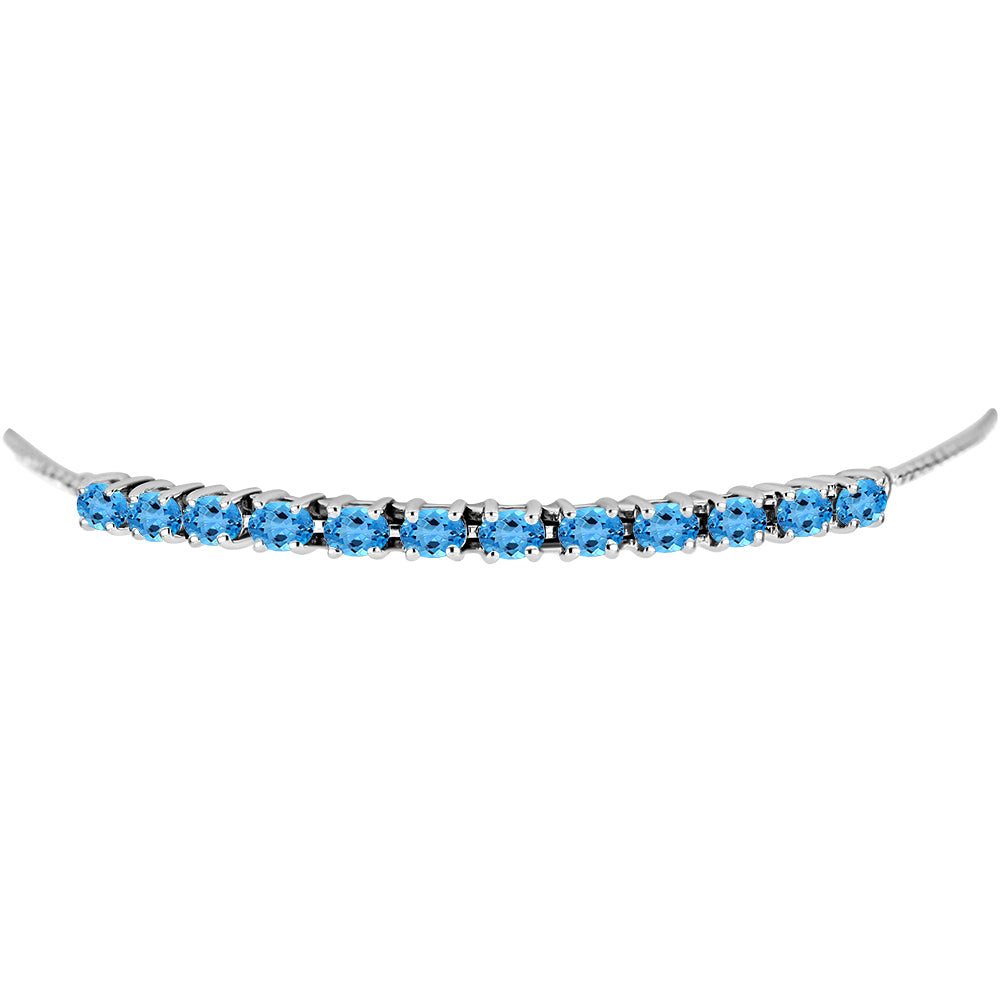 Pulsera de Plata con Topacio Azul Suizo 2 