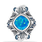 Anillo de Plata con Ópalo Azul Paraiba de Etiopía