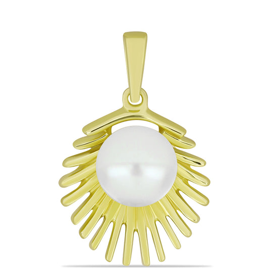 Colgante de Plata Bañada en Oro con Perla de Agua Dulce