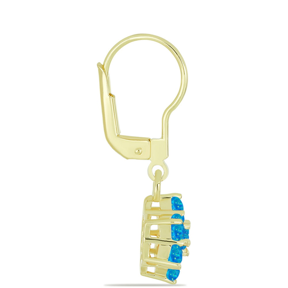 Pendientes de Plata con Ópalo Azul Paraiba de Etiopía