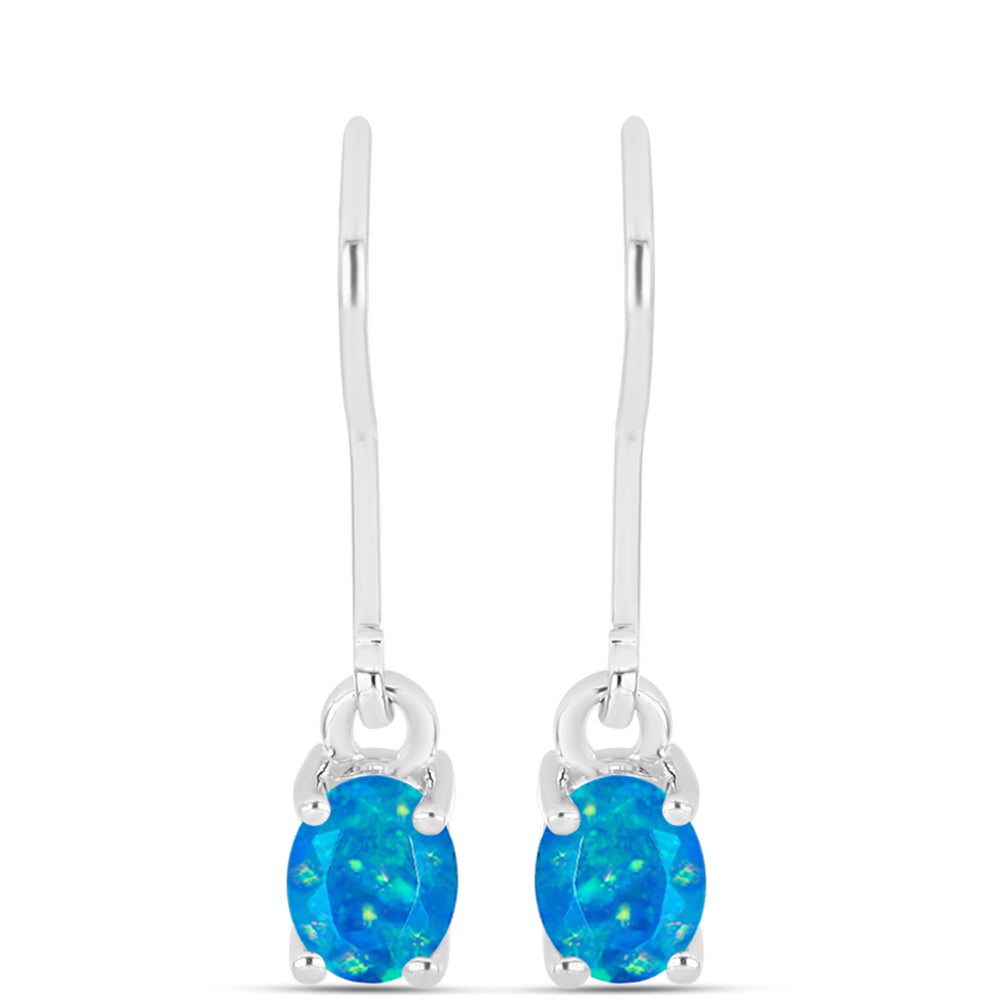Pendientes de Plata con Ópalo Azul Paraiba de Etiopía 1 