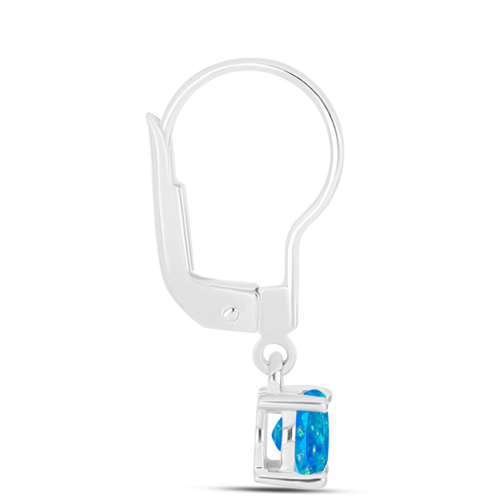 Pendientes de Plata con Ópalo Azul Paraiba de Etiopía 2 