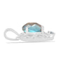 Colgante de Plata con Labradorita de las Minas de Gullgruvene y Topacio Blanco