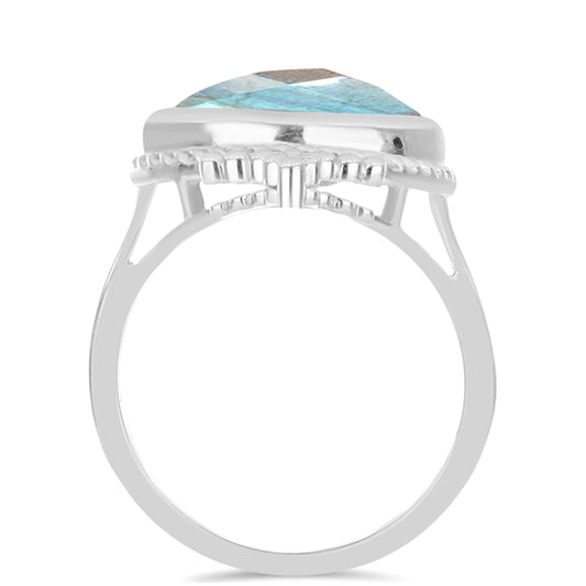 Anillo de Plata con Labradorita de las Minas de Gullgruvene