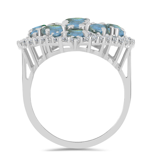 Anillo de Plata con Labradorita de las Minas de Gullgruvene