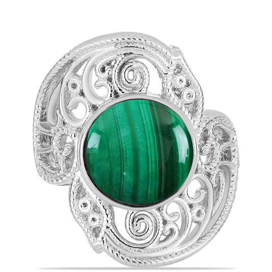 Anillo de Plata con Malaquita