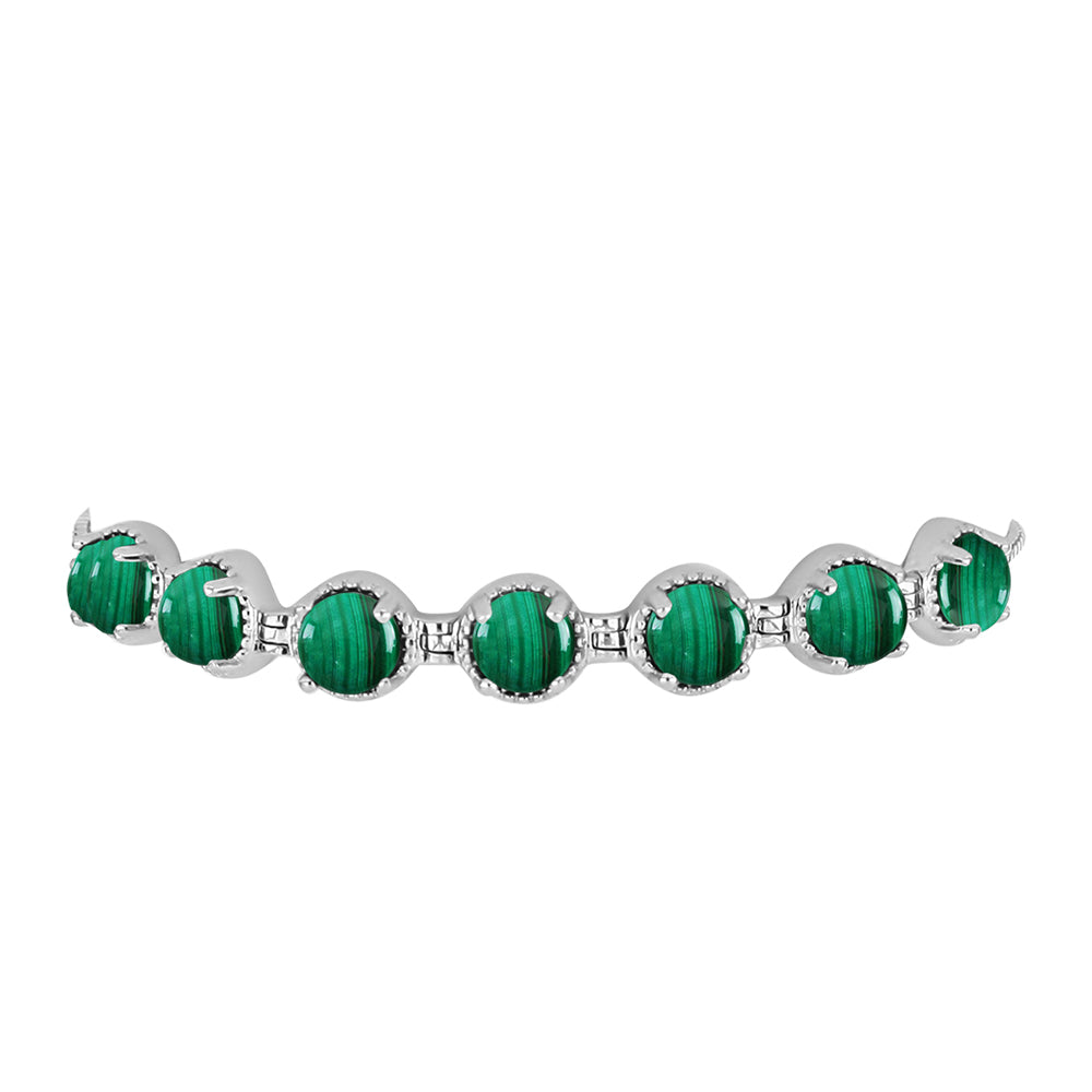 Pulsera de Plata con Malaquita 2 
