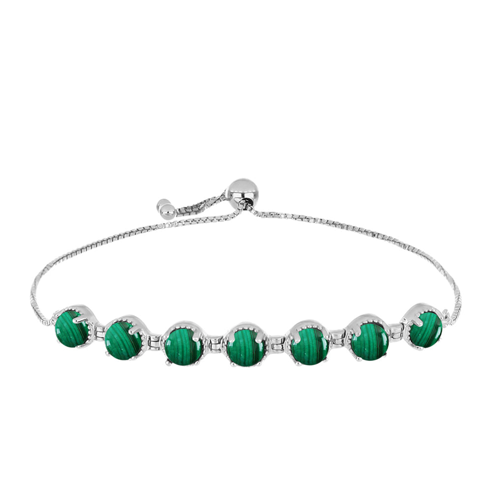 Pulsera de Plata con Malaquita 1 