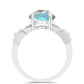 Anillo de Plata con Labradorita de las Minas de Gullgruvene y Topacio Blanco