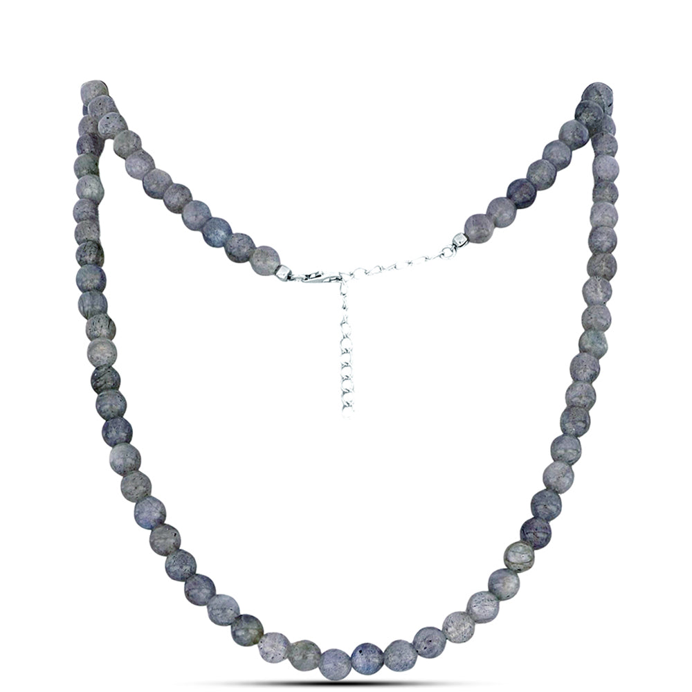 Collar de Plata con Labradorita de las Minas de Gullgruvene 1 
