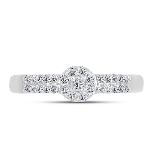 Anillo de Plata con Diamante blanco