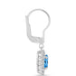 Pendientes de Plata con Topacio Azul Suizo y Topacio Blanco