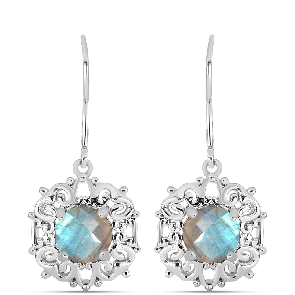 Pendientes de Plata con Labradorita de las Minas de Gullgruvene 1 