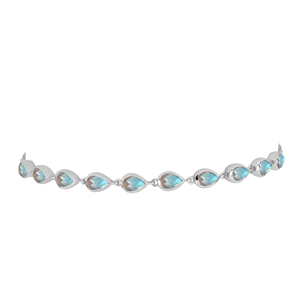 Pulsera de Plata con Labradorita de las Minas de Gullgruvene 2 