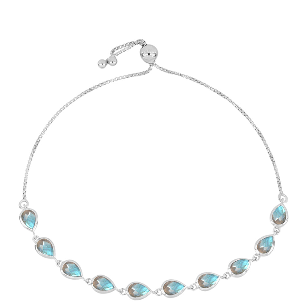 Pulsera de Plata con Labradorita de las Minas de Gullgruvene