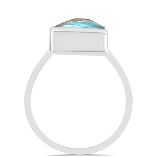 Anillo de Plata con Labradorita de las Minas de Gullgruvene