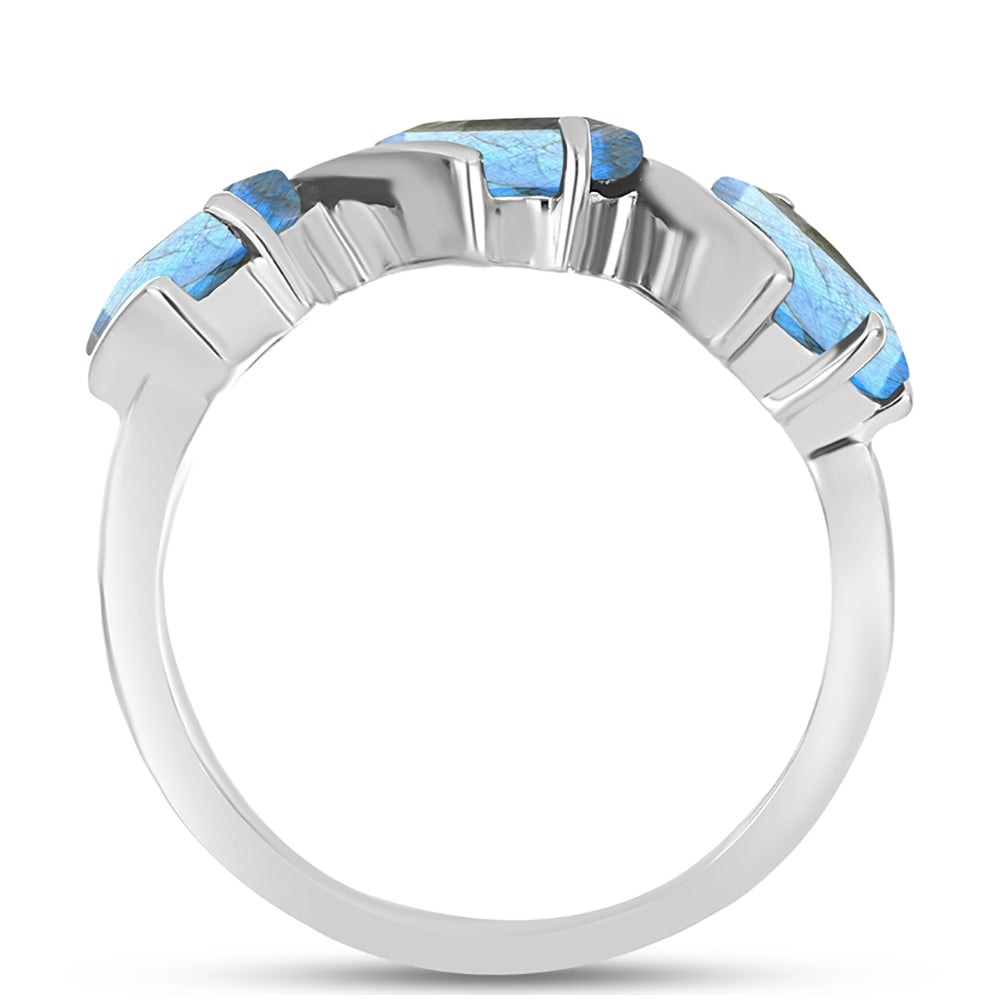Anillo de Plata con Labradorita de las Minas de Gullgruvene 2 