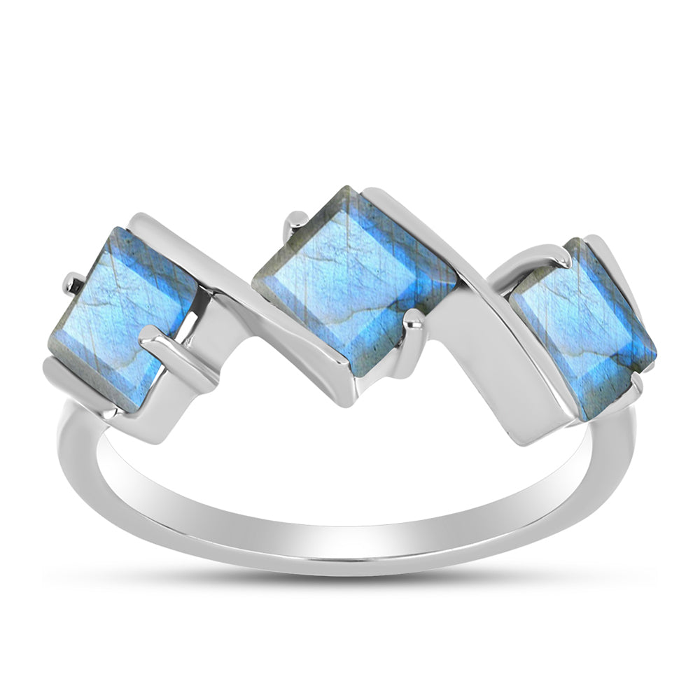 Anillo de Plata con Labradorita de las Minas de Gullgruvene