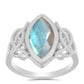 Anillo de Plata con Labradorita de las Minas de Gullgruvene