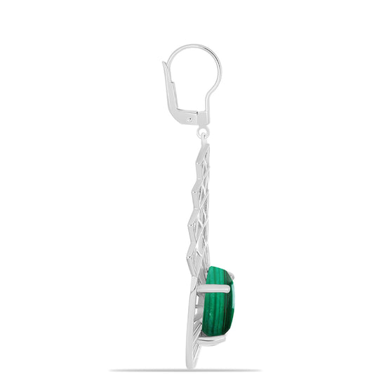 Pendientes de Plata con Malaquita