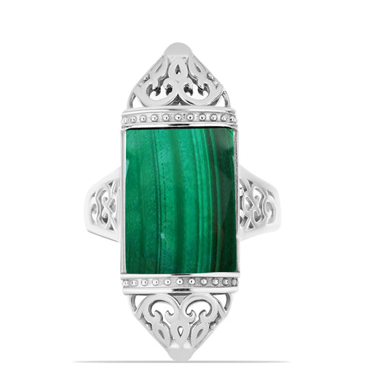 Anillo de Plata con Malaquita