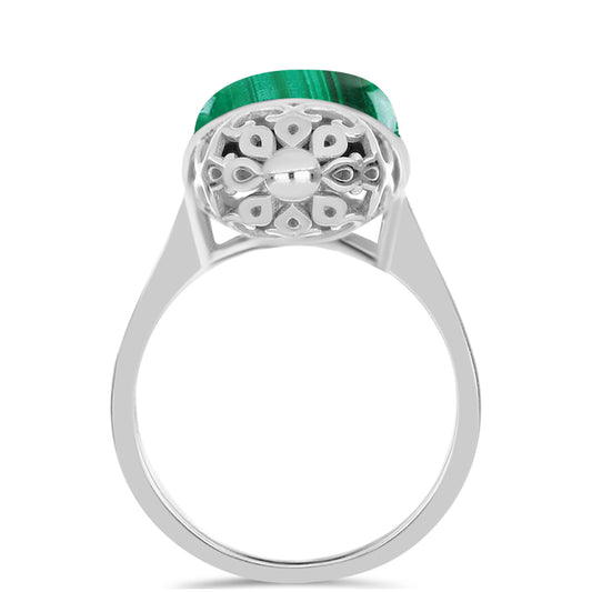Anillo de Plata con Malaquita