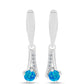 Pendientes de Plata con Ópalo Azul Paraiba de Etiopía y Topacio Blanco
