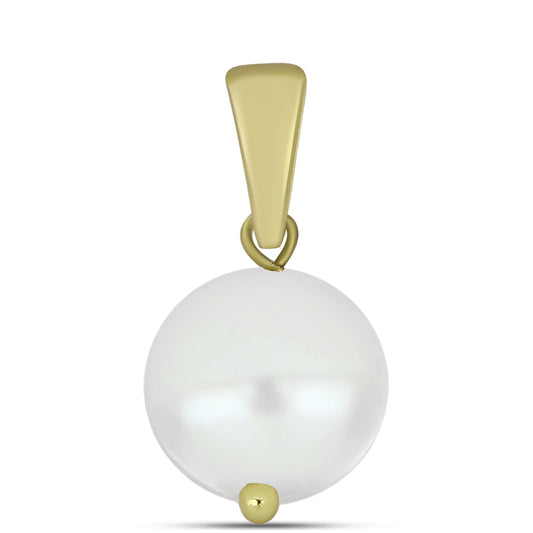 Colgante de Plata Bañada en Oro con Perla de Agua Dulce