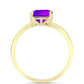 Anillo de Plata Bañada en Oro con Ágata Púrpura