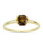 Anillo de Plata Bañada en Oro con Cuarzo Coñac