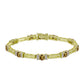 Pulsera de Plata Bañada en Oro con Cuarzo Coñac y Topacio Blanco