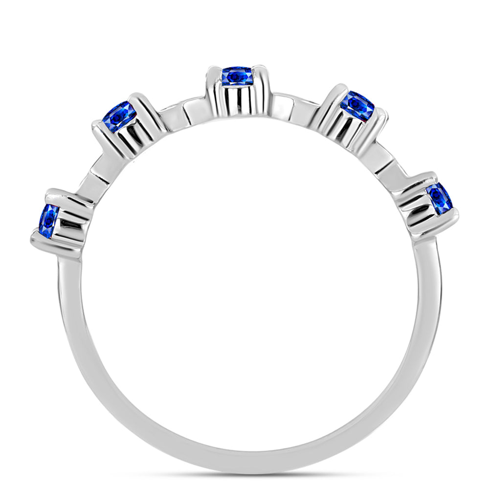 Anillo de Plata con Zafiro Azul Australiano