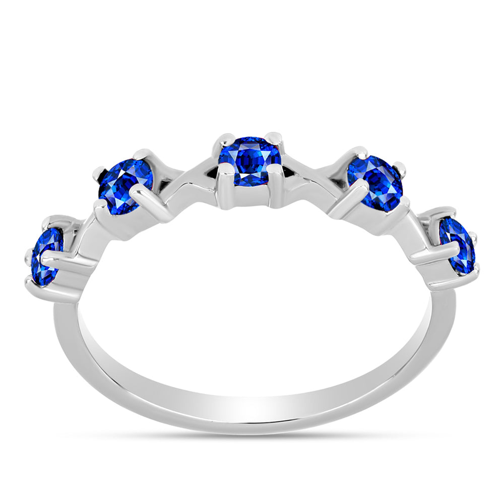 Anillo de Plata con Zafiro Azul Australiano 3 