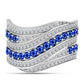 Anillo de Plata con Zafiro Azul Australiano y Topacio Blanco