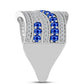 Anillo de Plata con Zafiro Azul Australiano y Topacio Blanco