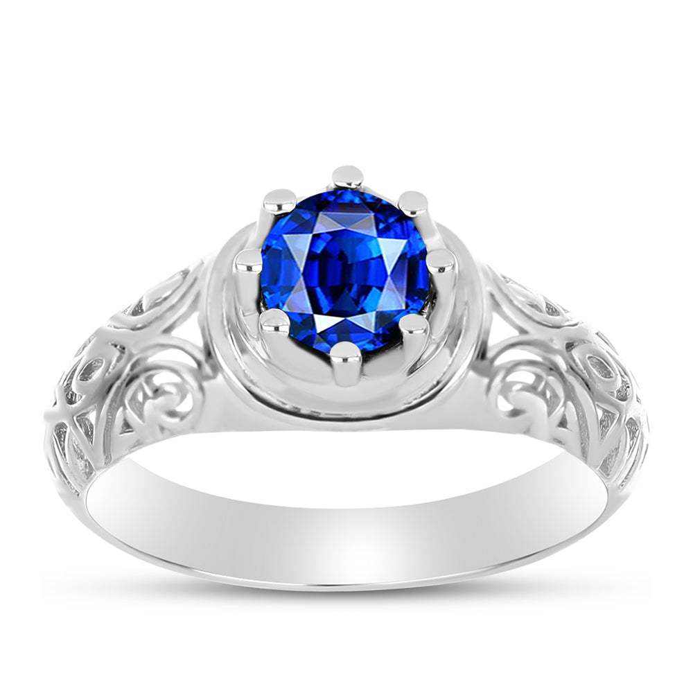 Anillo de Plata con Zafiro Azul Australiano 3 
