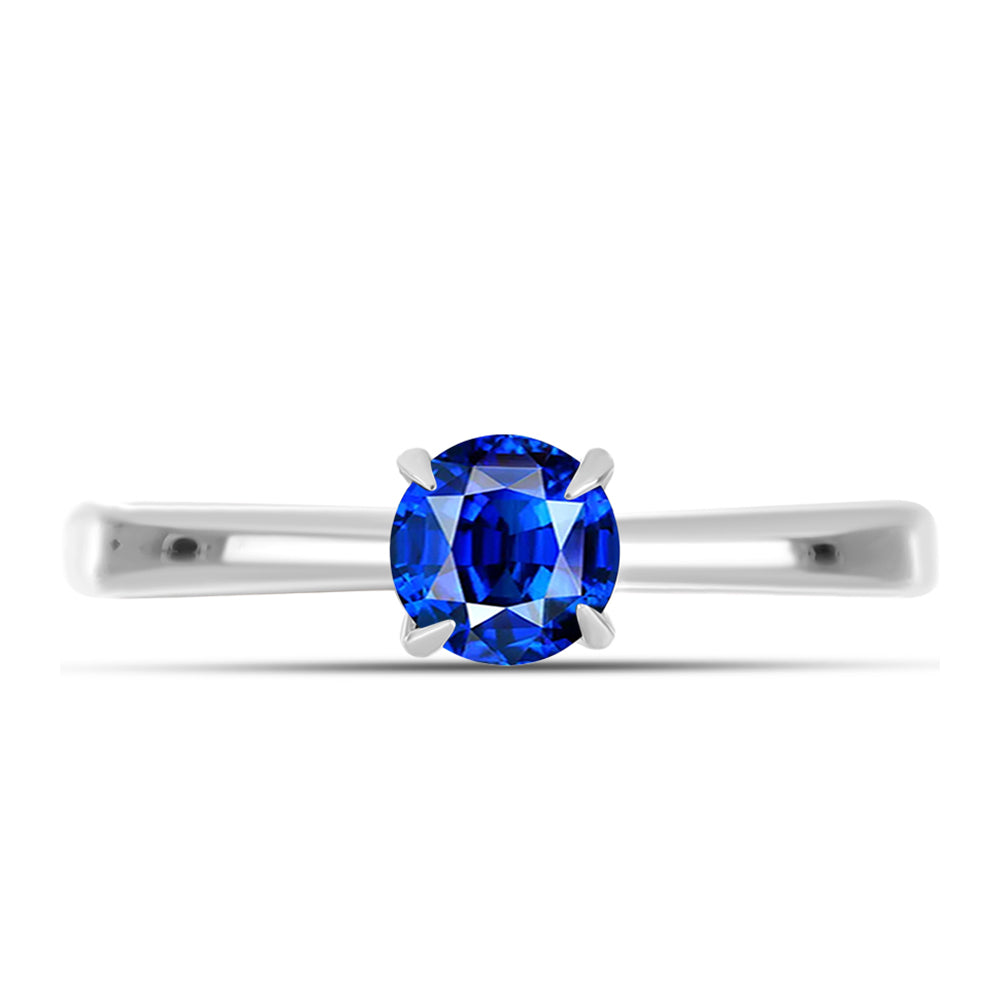 Anillo de Plata con Zafiro Azul Australiano