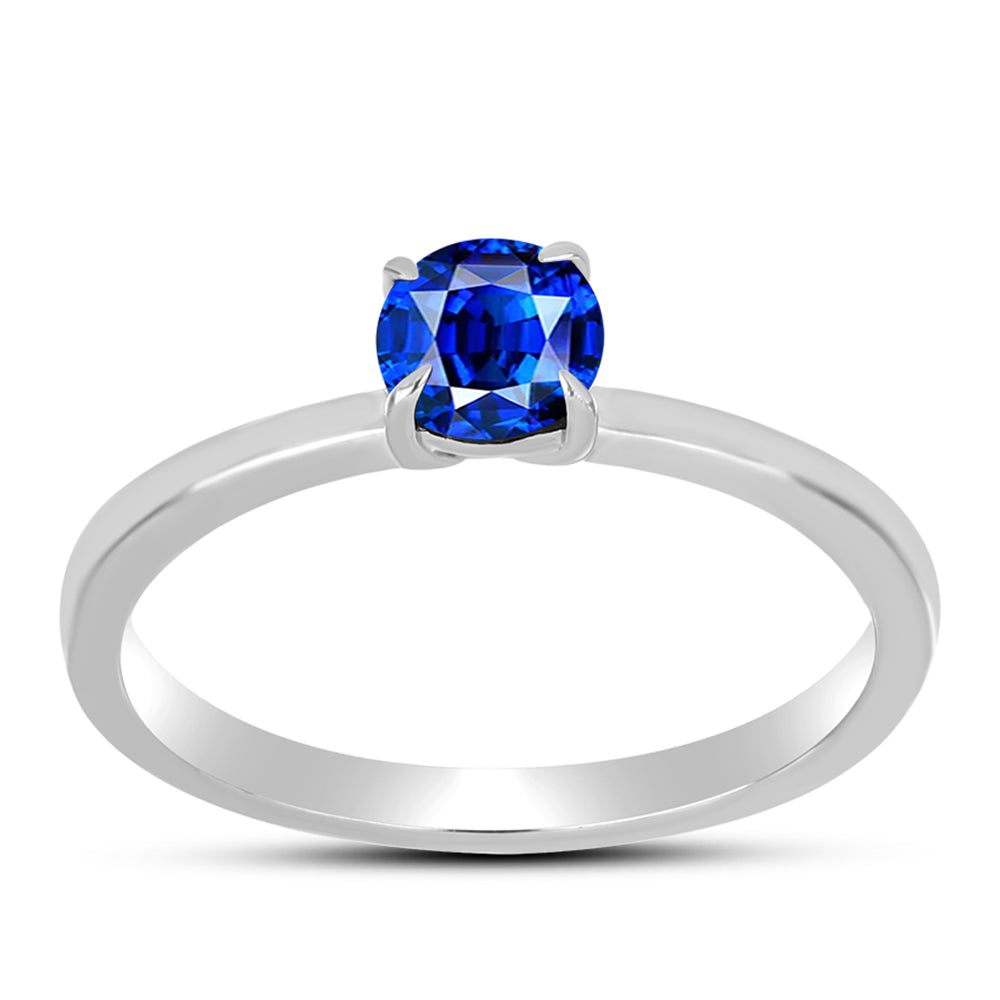 Anillo de Plata con Zafiro Azul Australiano