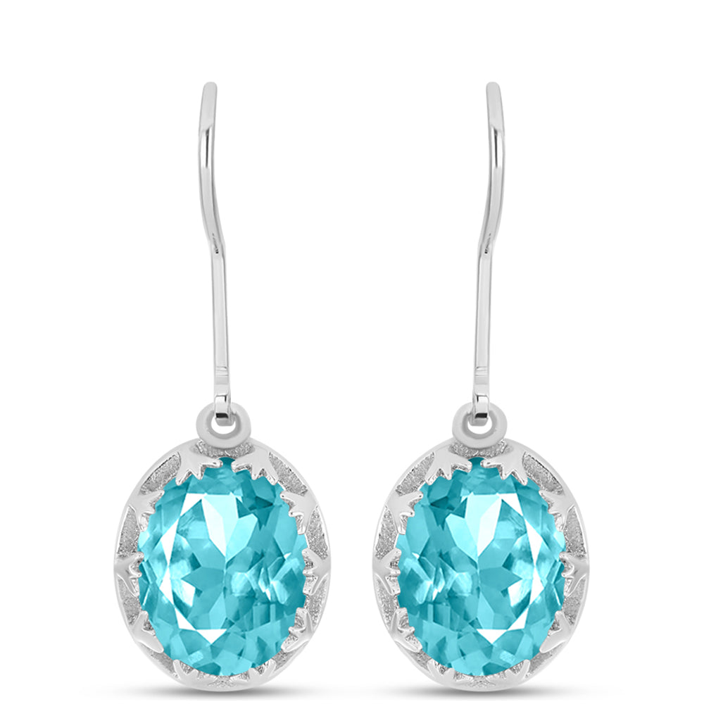 Pendientes de Plata con Cuarzo Paraiba 1 