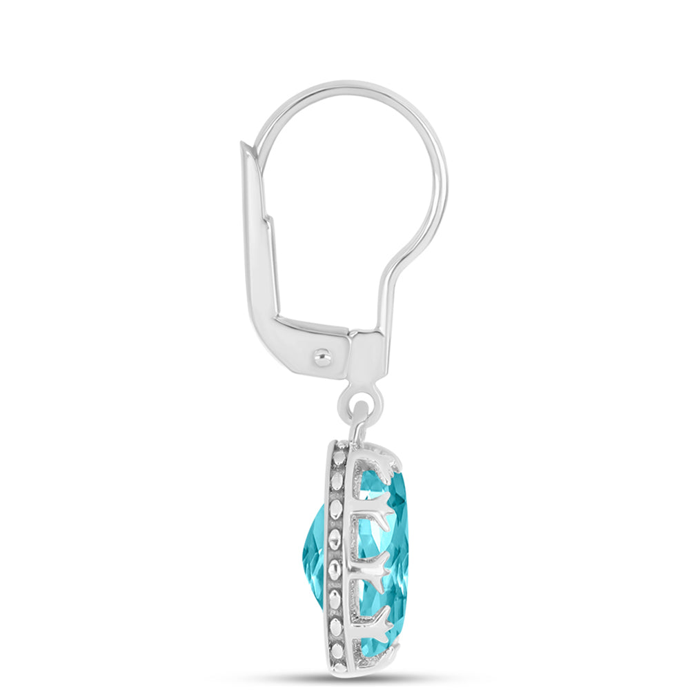 Pendientes de Plata con Cuarzo Paraiba 2 
