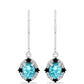 Pendientes de Plata con Cuarzo Paraiba y Espinela Negra