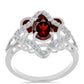 Anillo de Plata con Granate Barton y Topacio Blanco